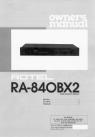 Rotel-RA-840BX2 - Owners manual 